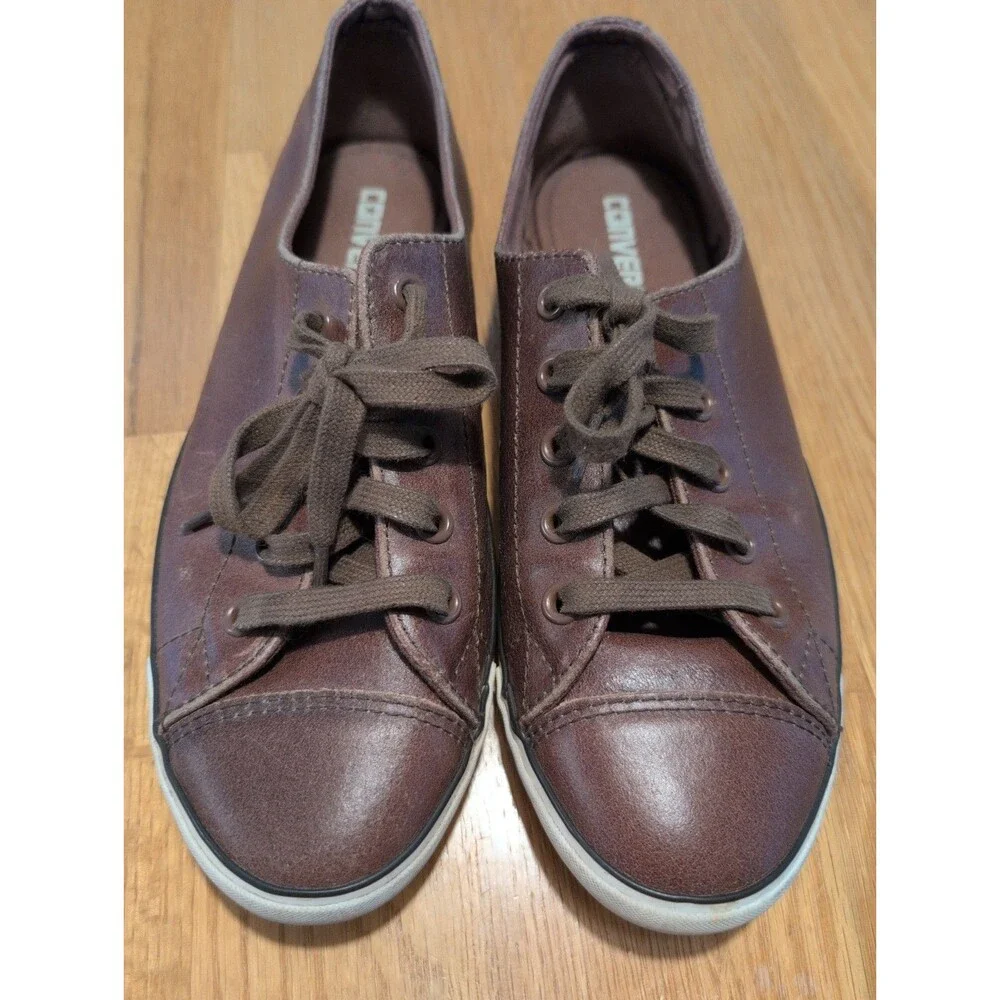 Converse All Star Chuck Taylor Brown Leather Low Top Sneakers Women's Size 7